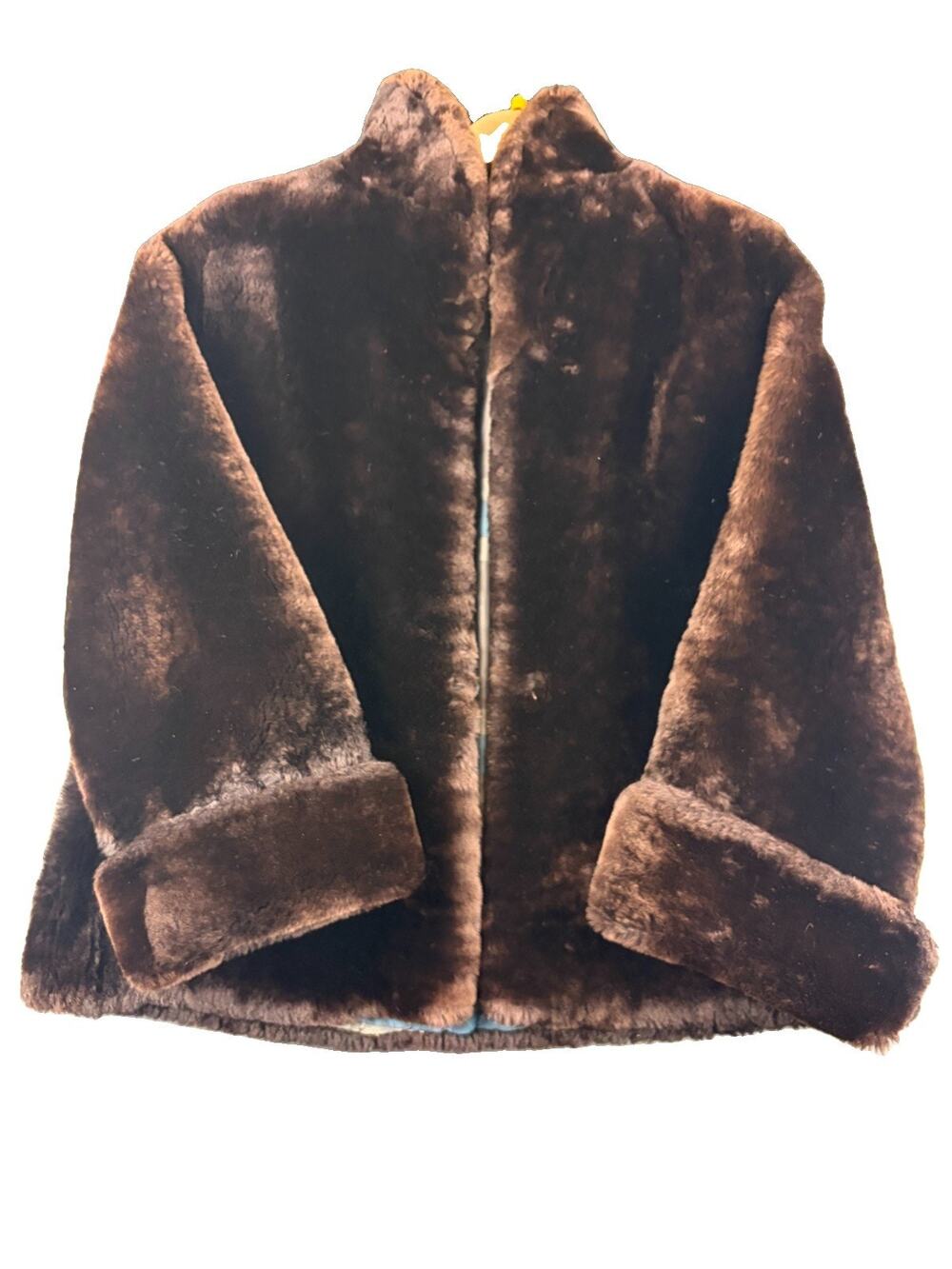 VTG Higbee’s Mouton Fur Jacket Women’s M Brown Lambskin Shearling Winter 1950s